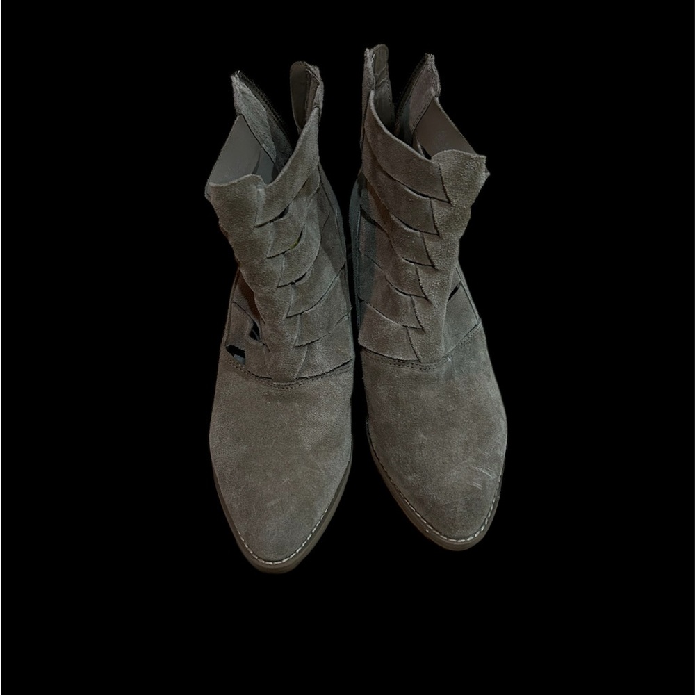 Volatile Gray Heeled Boots